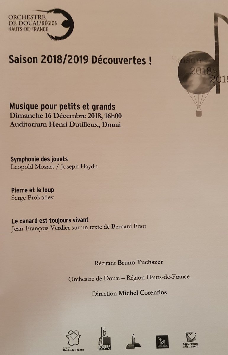 FNihous's tweet photo. Joli concert écouté en famille à l'auditorium Henri Dutilleux de #Douai et donné par l'Orchestre de Douai, soutenu par la Région #Hautsdefrance ).
🎵🎶Musique pour grands et petits !
Bravo aux musiciens et à la dynamique équipe de l'orchestre, un des fleurons culturels de Douai ! https://t.co/r6rz64mg61