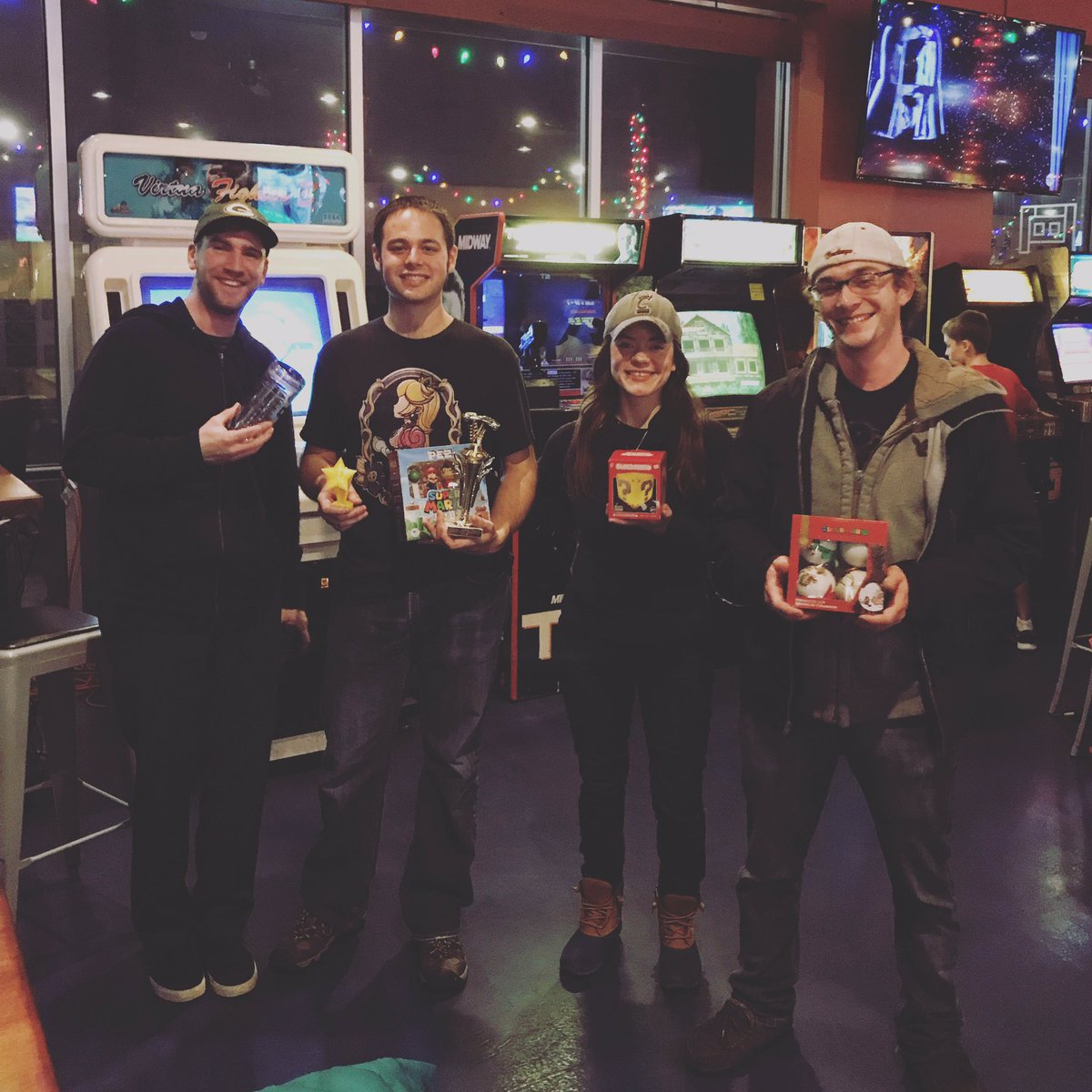 LevelOne_Bar's tweet photo. We’ve got alot planned for our 2019 Mario Kart tournaments! We’ll be back March 16th. Enjoy the winter break. Congrats to this years Final Four. #L1GameOn https://t.co/58F5l2ecg8