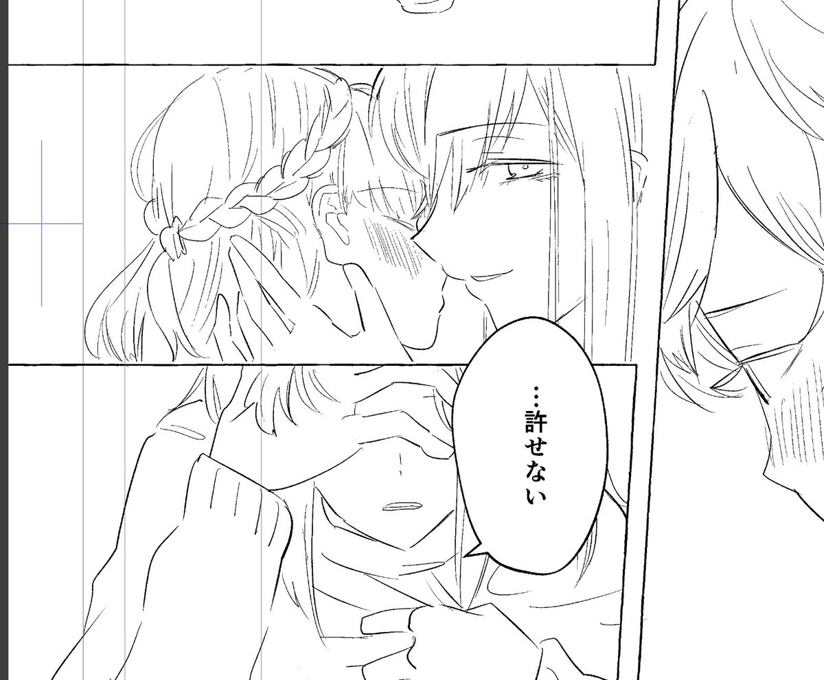 えー冬コミですが 間に合えばこんな感じの後味悪いドロドロ三角関係の創作百合漫画がでます 間に合えば 