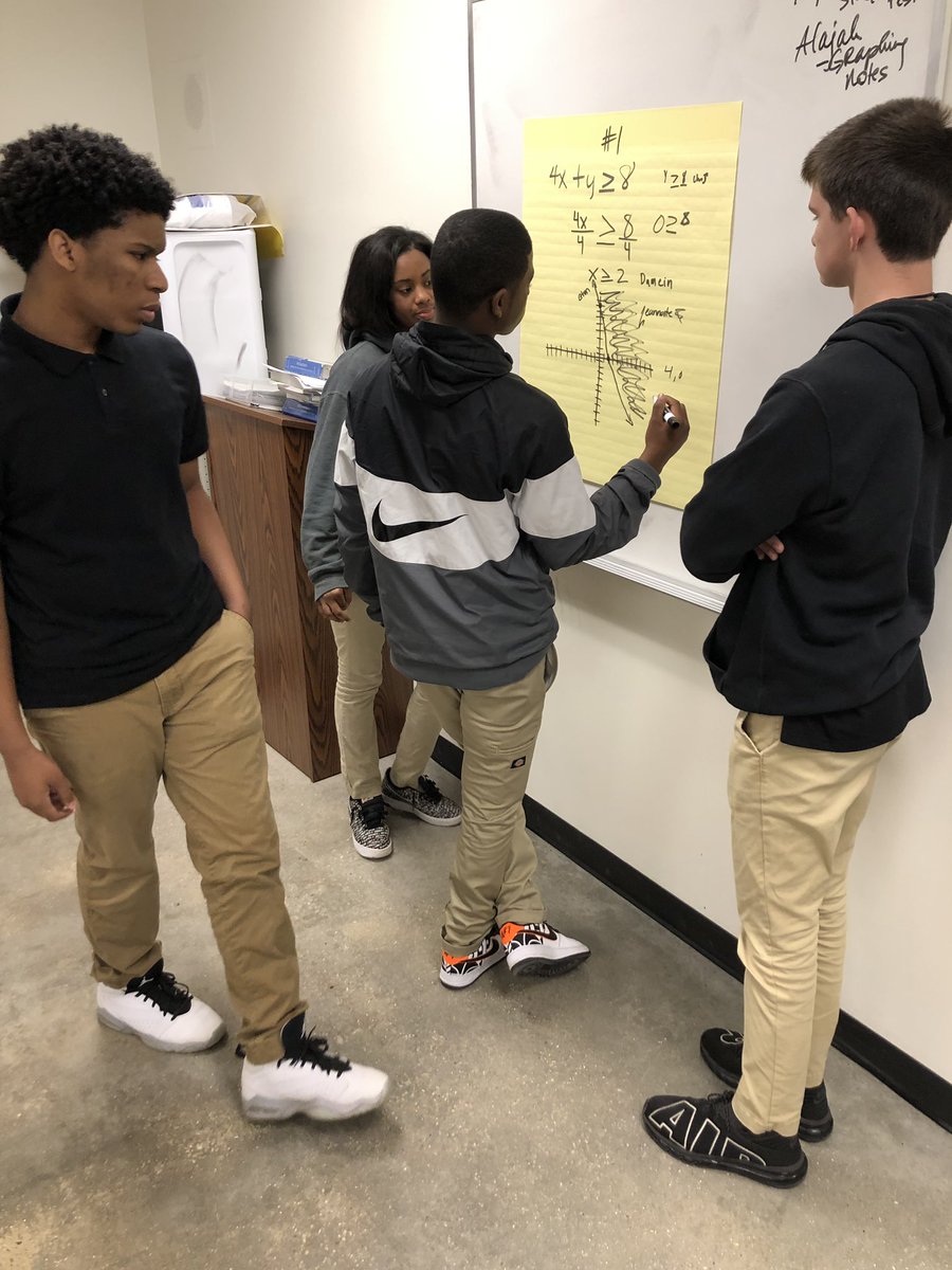 Algebra 1 students reviewing the skill of graphing linear inequalities in preparation for the LEAP2025.