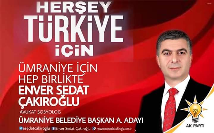 Neden mi ? Enver Sedat Çakiroğlu
Ayırt etmeksizin milletin yanında Hizmet için ömrünü adamış 
#ümraniye ye Aşık Kendini Ümraniye ye Adayan Başkan  
#Ümraniyeiçinhepbirliktedahagüzele #Ümraniyehalkıonuistiyor #enversedatçakıroğlu