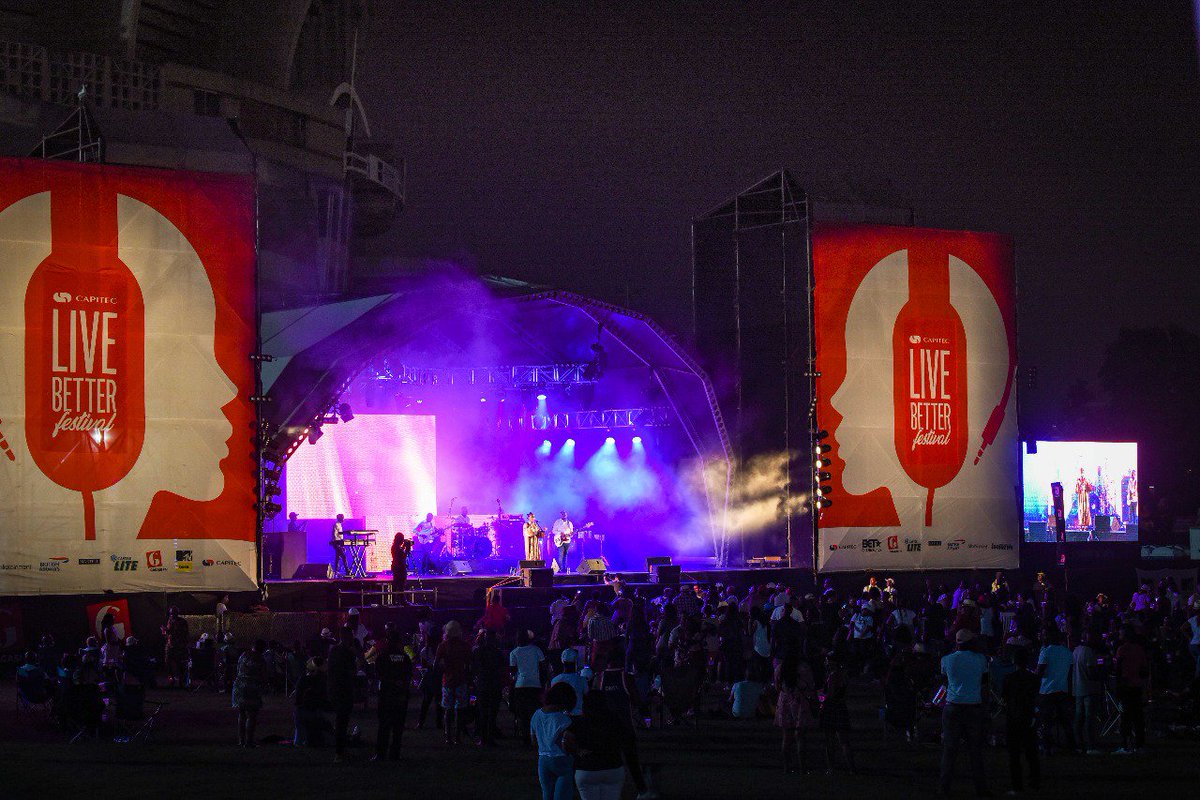 CapitecBankSA's tweet photo. We are ready to dance the night away here at the @LiveBetterFest. #LiveBetterFestival https://t.co/J88WnboOjh