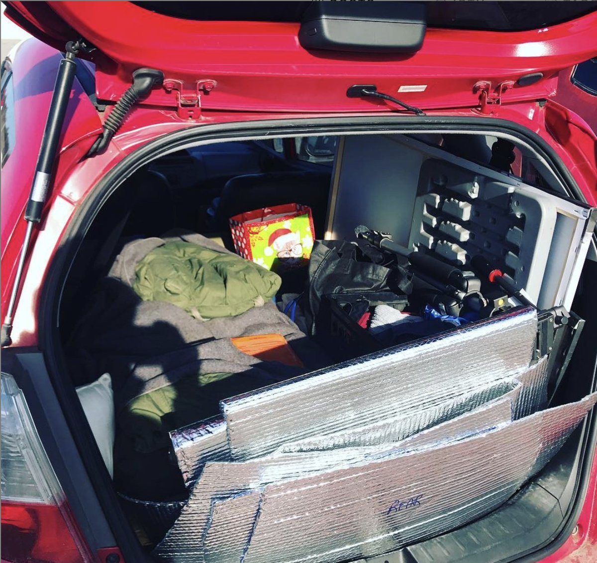 craiginzana's tweet photo. All my artwork (or at least just the good stuff) packed up in my tiny car to drive from Pennsylvania to #DTLA for the #DTLARAW Showcase!
#artwork #laartist #lapainter #lashow #downtownla #vanlife #roadTrip https://t.co/nmkNqLjuEX