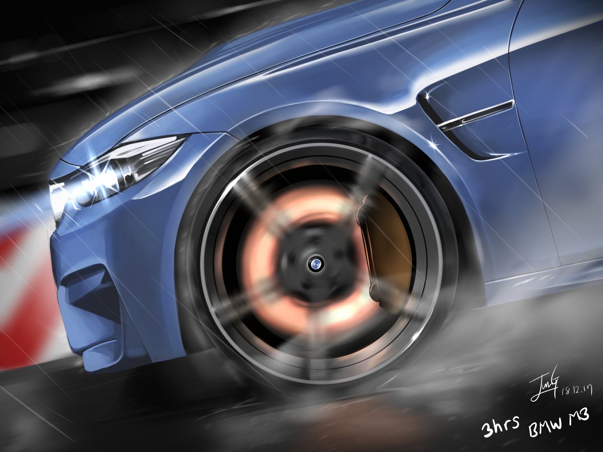「3hrs BMW M3그냥 문득 그리고 싶어서 그렸습니다.자동차는 정말 오」|백향/しらかのイラスト