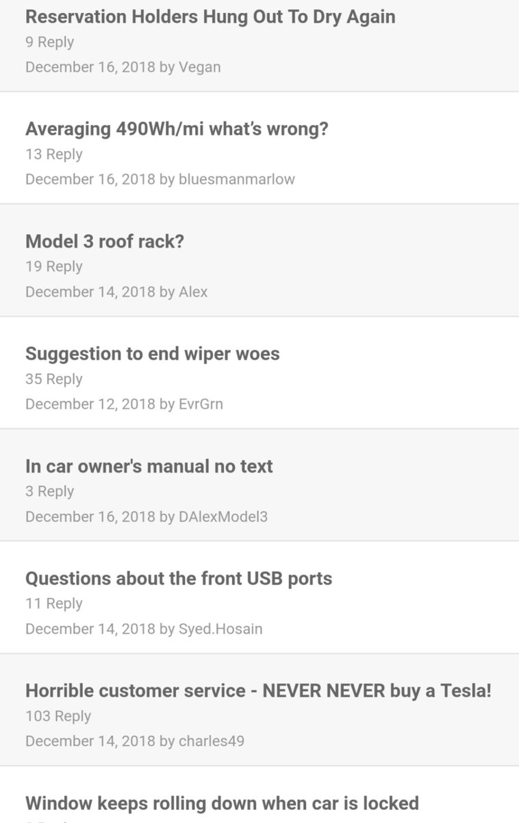 ElonBachman's tweet photo. In mid-Sep, $TSLA forums were filled with posts about customers waiting to take delivery.
In mid-Dec, forums are almost empty of such posts.
#InfiniteDemand https://t.co/tAKJNavBwt
