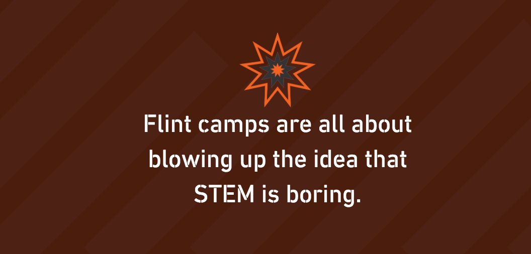 FlintSTEM's tweet photo. Because #STEM 🔥 💥 should be exciting! 
Signing up camp directors now for 2019: https://t.co/shKmUDRLdT
#STEMed #edtech https://t.co/9WUjyuEAS6
