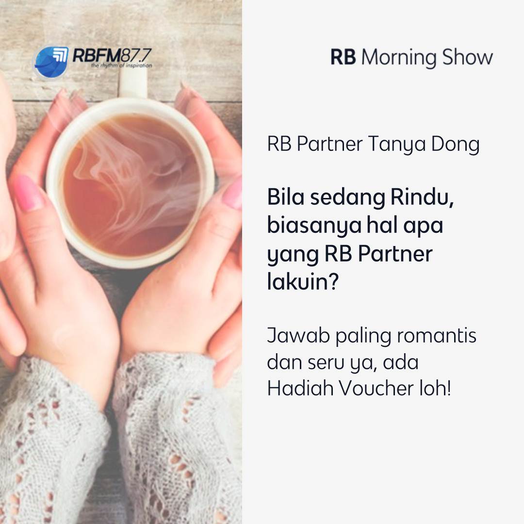 877rbfm's tweet image. hujan hujan bikin rindu, yg komen bakal kita kasih voucher MASTERP[IECE SIGNATURE buat nyanyi2 kamu!
Sambil Request Lagu &amp;amp; Salam Sapa, langsung komen yah!!!
RB Morning Show w/ Naldy Ervanda x Dara Puspa
#RBMORNINGSHOW #RBFM #SAMARINDA #PAGIPAGI #RBPartnerTanyaDong