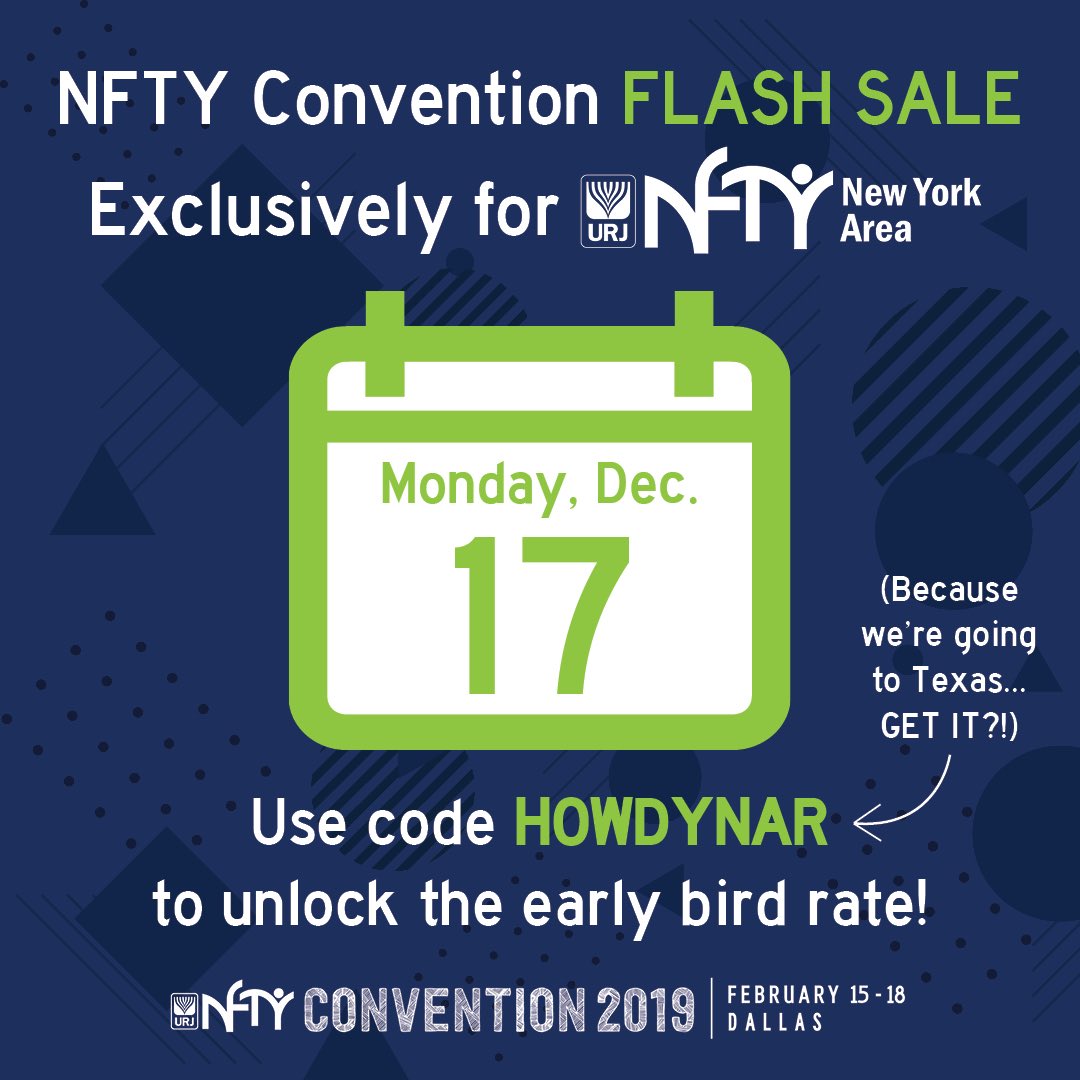 nftynar's tweet photo. Breaking news... NFTY-NAR's #NFTYConvention flash sale is live beginning NOW! Use code HOWDYNAR to get the early bird discount one last time at https://t.co/Cv4KMmAZC5 - You have until tomorrow night, December 17th at 11:59pm! P.S. - Ask us about scholarships too! https://t.co/JCD5Xl5zxH