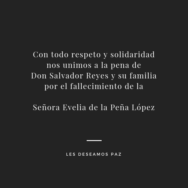 Todo nuestro respeto.
Descanse en paz.