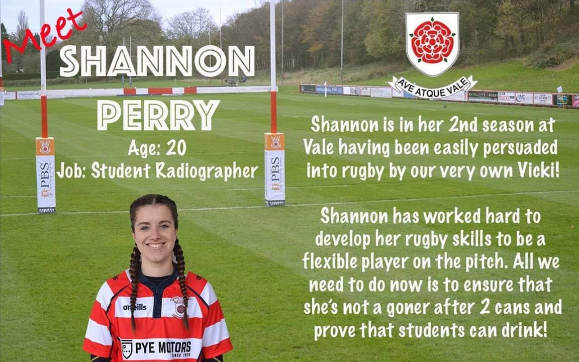 No match today but you can still meet another of the team! This week it is our very own Shannon!