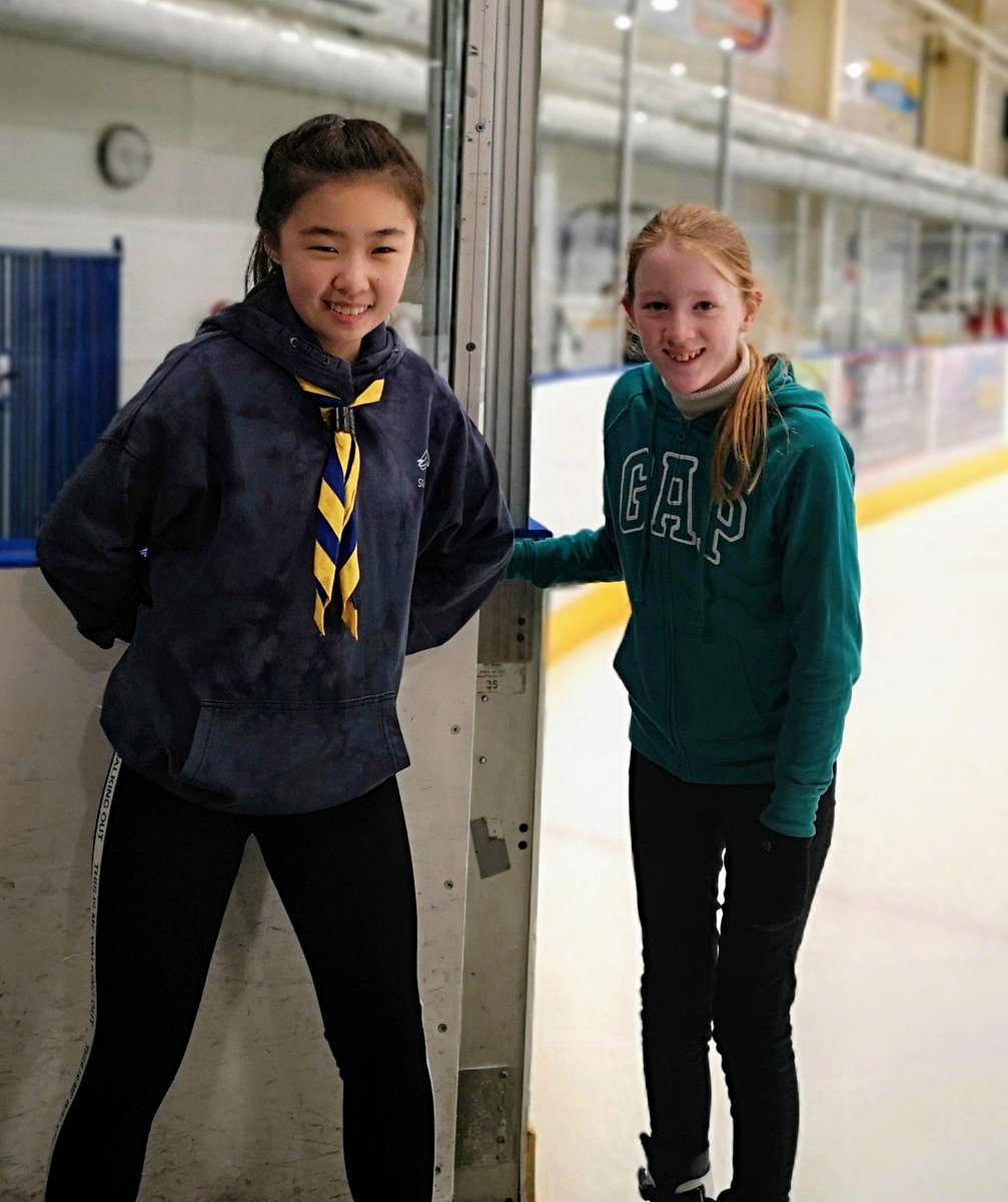 Ice skating yesterday at Dumfries.