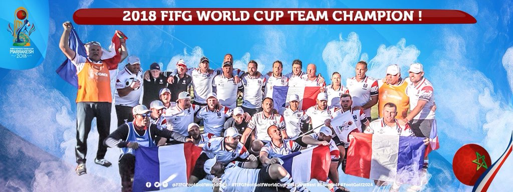 🥇Bravo à l’équipe de France de #FootGolf qui est devenue ce week-end à Marrakech Championne du Monde ! 
Arras y est bien représentée puisque le capitaine de l’équipe est Aldo Balestra et son fils Antonio fait partie de l’équipe.