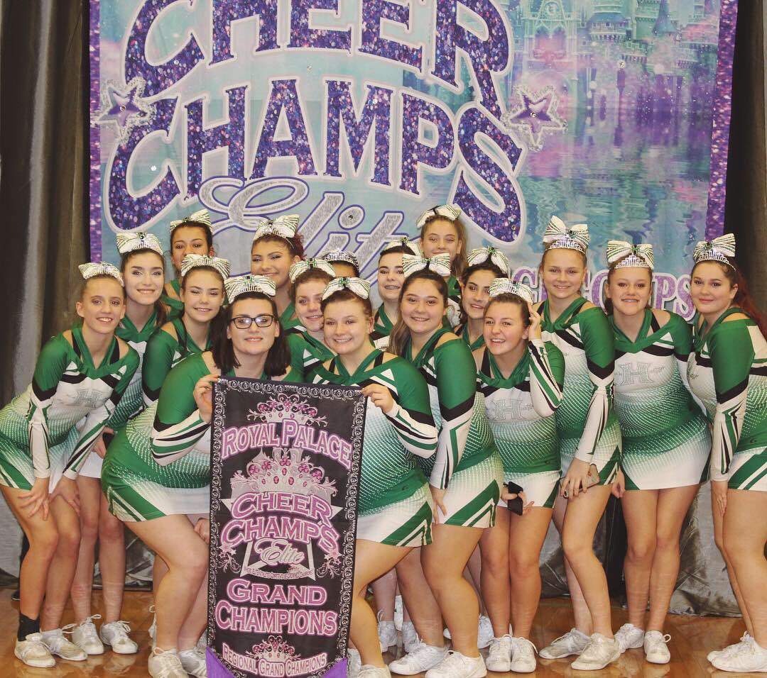 hhschiefscheer's tweet photo. First competition: 1st place and overall Grand Champions! Great start for Chiefs Cheer at Battle at the Castle at Sparta HS today!💚🥇👑 #chiefnation #ccecomps #battleatthecastle #chiefsmakingmoves @CCEliteComps @MorrSussSports https://t.co/tKDVuKrY2c