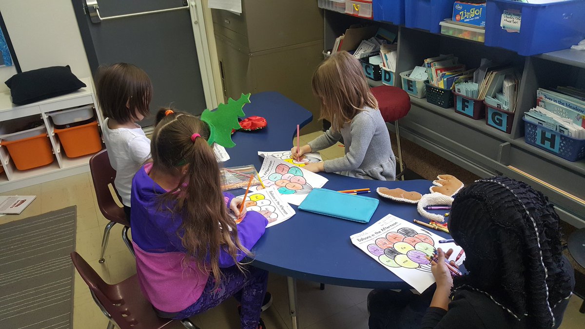 MrsBaynham's tweet photo. Student agency looks different in every classroom. This week we have focused on developing independence during literacy stations. This is agency in my classroom. @StClementECSD #ECSDFaithinspires https://t.co/7tMcEItnKD