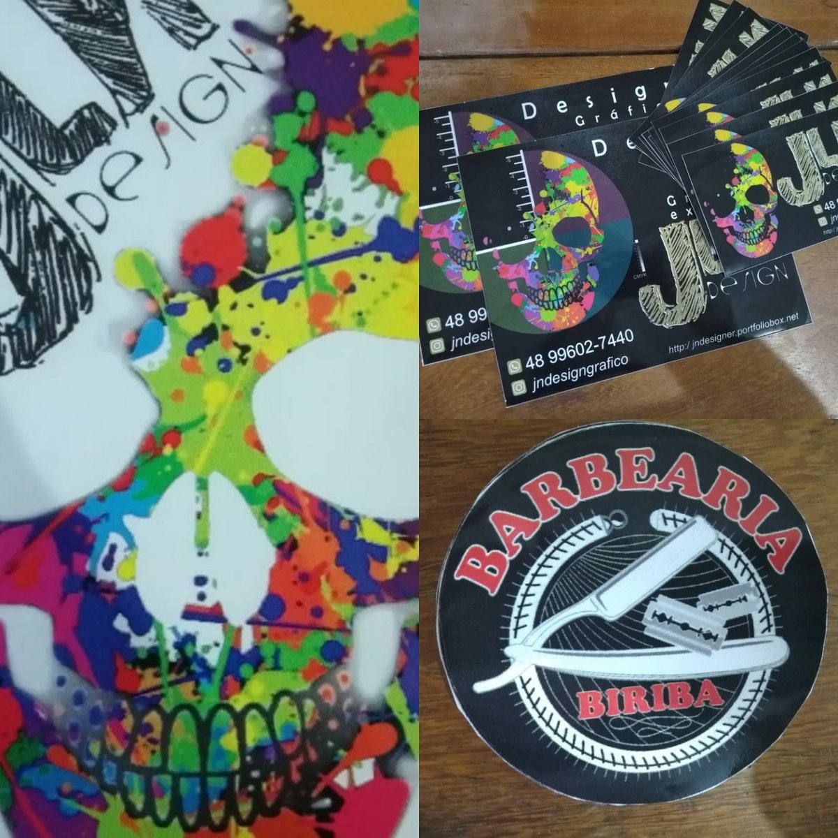 DesignJln's tweet image. Cartão de Visita JLN Design e meu parceiro/irmão Biriba Barbearia