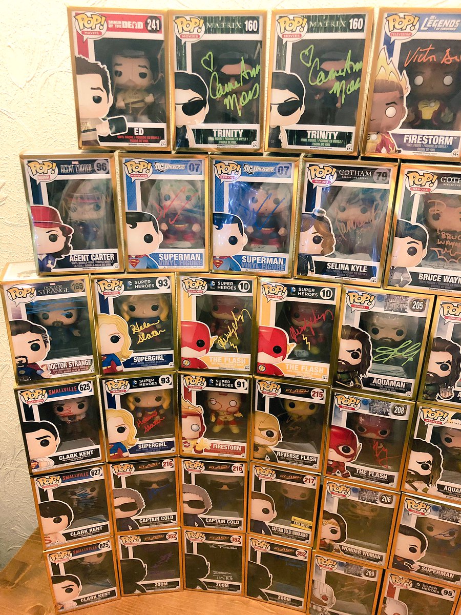 _DCWorld's tweet photo. Just Re boxed my signed Funkos!
All now In the amazing gold @ppjoe888 protectors!! https://t.co/1btHo0gu47