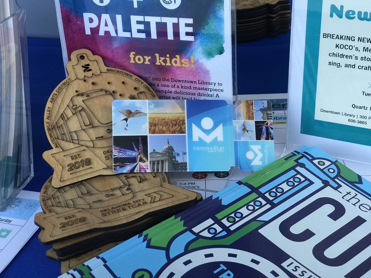 OKCStreetcar's tweet photo. Still looking for a commemorative ornament? Try the Library stop they have at least 50! #ReadAndRide #LoveTheLoops #ItsRail https://t.co/4UHqZWQQY3