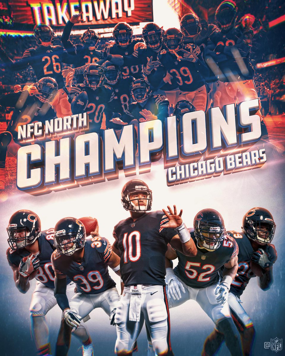 NFL (@NFL) on Twitter photo 16/12/2018 22:07:35 The @ChicagoBears are 2018 NFC North Champions! 🐻 #DaBears The @ChicagoBears are 2018 NFC North Champions! 🐻 #DaBears