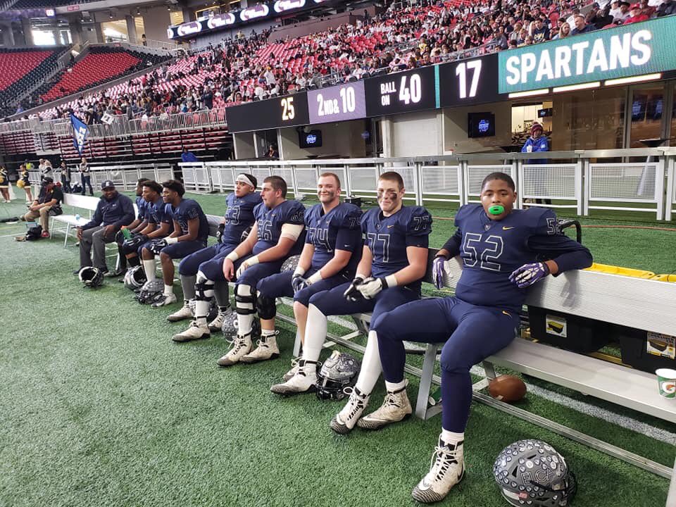 rriddick31's tweet photo. The BEST O-LINE  in the State of Ga! @ELCAFootball All received All Region honors! 4-Peat State Champions!(R-L) @shedjr4 @Brysonestes77 @evan_zemba @codiak85 @tre_riddick  @_OffensiveLine @linemanissues @RecruitGeorgia @GeorgiaScouting https://t.co/QrRBFYZhgN