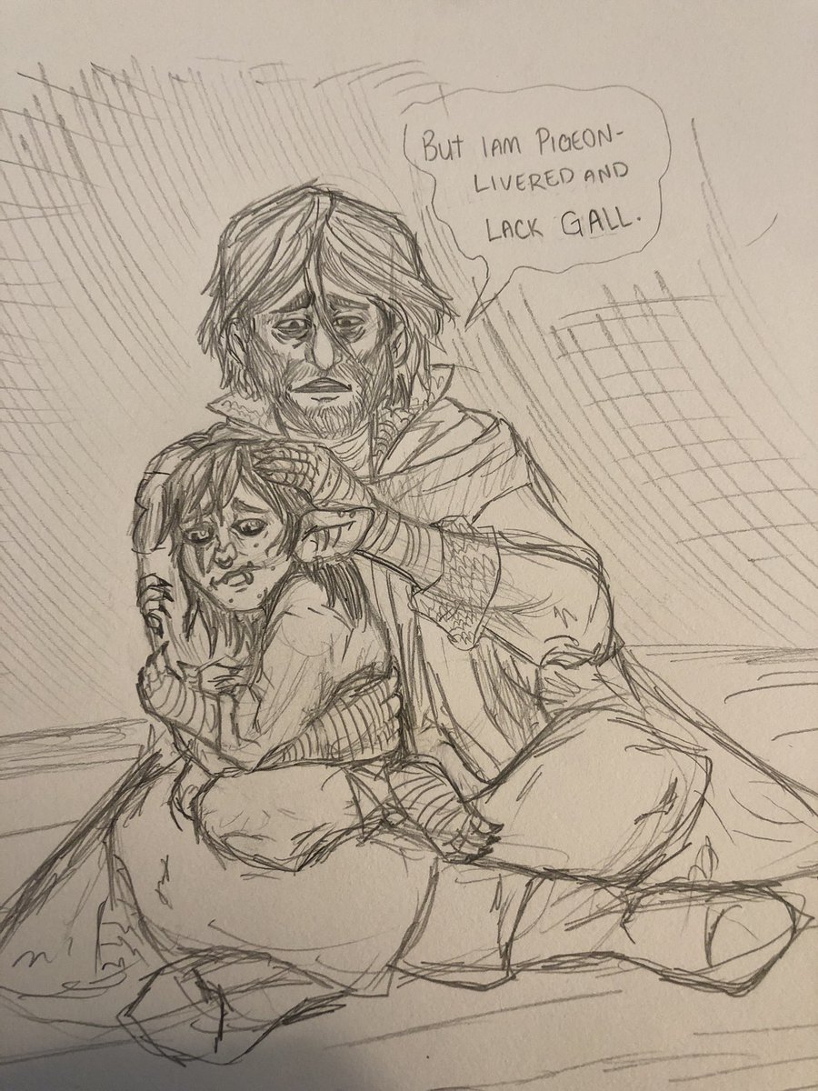 LilyKatherine12's tweet photo. He has a complicated relationship with revenge, he must avenge his father, he’s convinced he’s a coward, and he lets his own self loathing and indecision keep him from getting stuff done: am I describing #calebwidogast or Hamlet? #criticalrolefanart https://t.co/SbDxRn1tNB