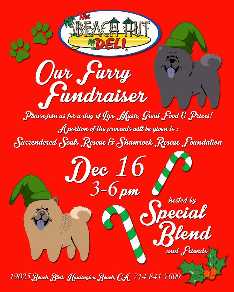 specialblend714's tweet photo. Getting our setup ready for today's #FurryFundraiser! Cruise thru &amp; go home with some holiday cheer(swag)! #HappyHolidays https://t.co/NOSUwupqY3