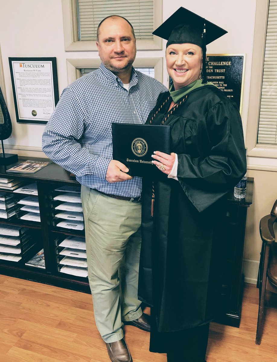 jessicainscore's tweet photo. I accidentally photo bombed his #TC96 graduation. I'm smitten that he willingly posed for mine! ๐คฃ๐ฉโ๐๐ค๐งก #TU18 @nscore73 #mydreamguy #BigPapa #GetYourselfaGabe #FatherOfSquirrels https://t.co/YYP4ONvZWE