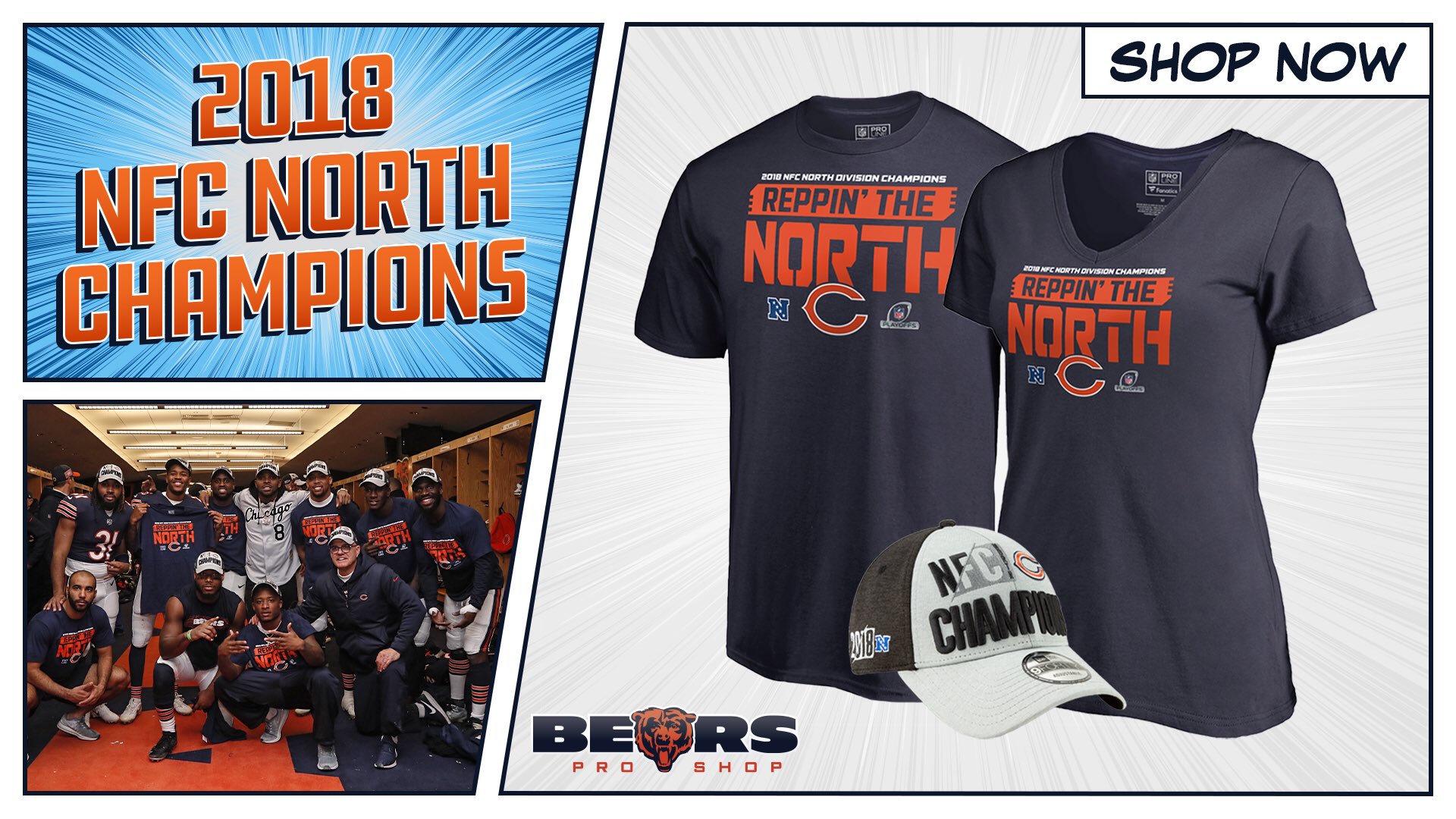 bears nfc north champs shirt