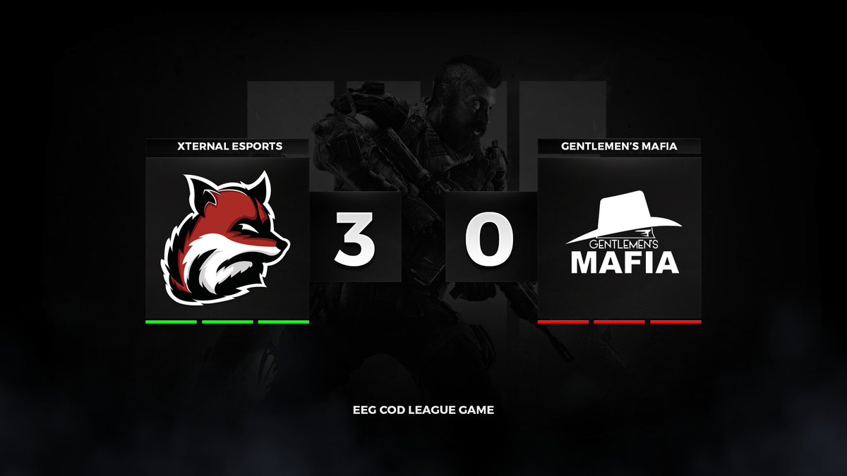 XternaI's tweet photo. [#CoD]  

The call of duty team complete another 3-0 in the @EEGOnline league! GGs and well played to 'Gentleman's Mafia', we are now 2-0 in Group A.  

#Xternal https://t.co/hmBGHzNDpC