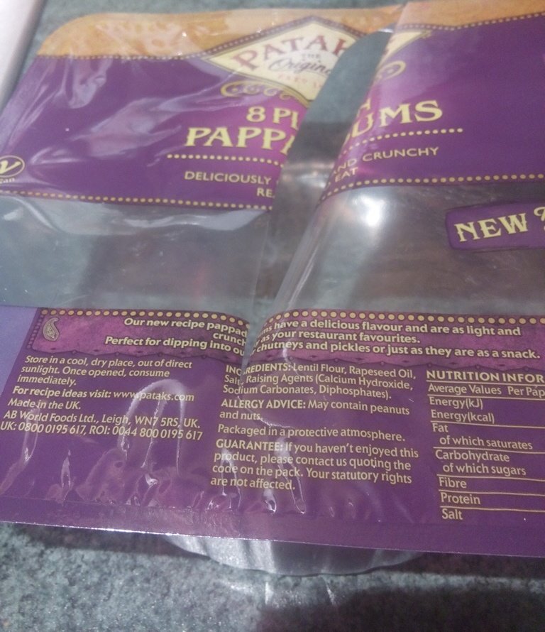 Enjoyed the pappadums <a href="/PataksUK/">Patak's UK</a> but can I recycle the plastic packaging? Can't see any info or any the plastic triangle symbols <a href="/recyclemore/">recycle-more</a> <a href="/recycle_now/">Recycle Now</a> <a href="/suffolkrecycle/">Suffolk Recycling</a>