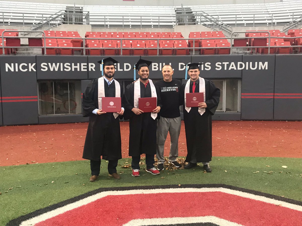 OhioStateBASE's tweet photo. Congrats to our #OSUGrads @ttully17 @Low_Key_TT &amp; @Noah_McGowan4 🎓⚾️

#GoBucks https://t.co/hgIbegZ1uq