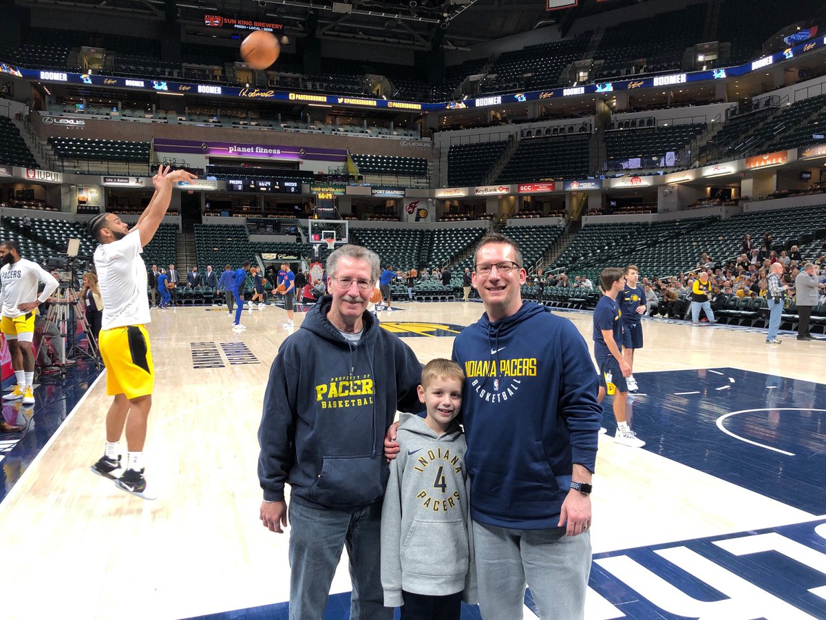 Too bad these aren’t our real seats #pacersgamenight
