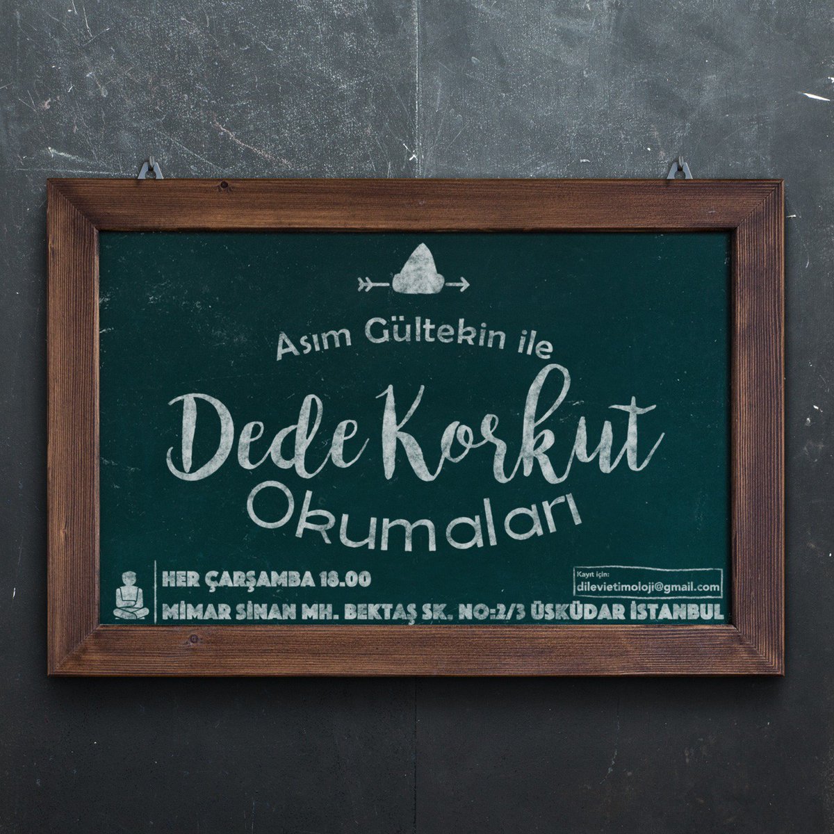 DilEvi Etimoloji (@dilevietimoloji) on Twitter photo Asım Gültekin ile
Dede Korkut Okumaları başlıyor!
Her Çarşamba 18:00’de
Baraka Kültür Evi'nde
Baraka Kültür Evi
Mimar Sinan Mh. Bektaş Sk. No:2/3 Üsküdar
*Kayıt için dilevietimoloji@gmail.com a kendinizi tanıtan kısa bir mail atınız.
Ücret sadece merak sahibi olmaktır. Asım Gültekin ile
Dede Korkut Okumaları başlıyor!
Her Çarşamba 18:00’de
Baraka Kültür Evi'nde
Baraka Kültür Evi
Mimar Sinan Mh. Bektaş Sk. No:2/3 Üsküdar
*Kayıt için dilevietimoloji@gmail.com a kendinizi tanıtan kısa bir mail atınız.
Ücret sadece merak sahibi olmaktır.
