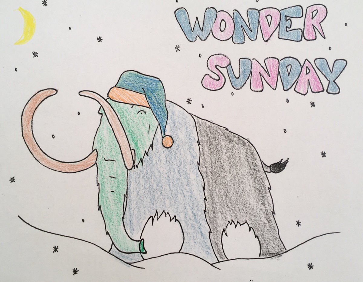 Today’s #WonderSunday is almost over, however our snowy mammoth will be available to colour next week and the one after. Come discover world celebrations <a href="/RoyalBCMuseum/">Royal BC Museum</a>