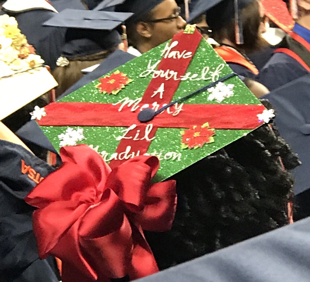 safettweets's tweet image. Today @utsa grads walk the stage and show off some stunning Mortar Board artwork. Let's see if I can get any @utsa students to show me their caps! #utsa #UTSAGrad18 #showmeyourcap