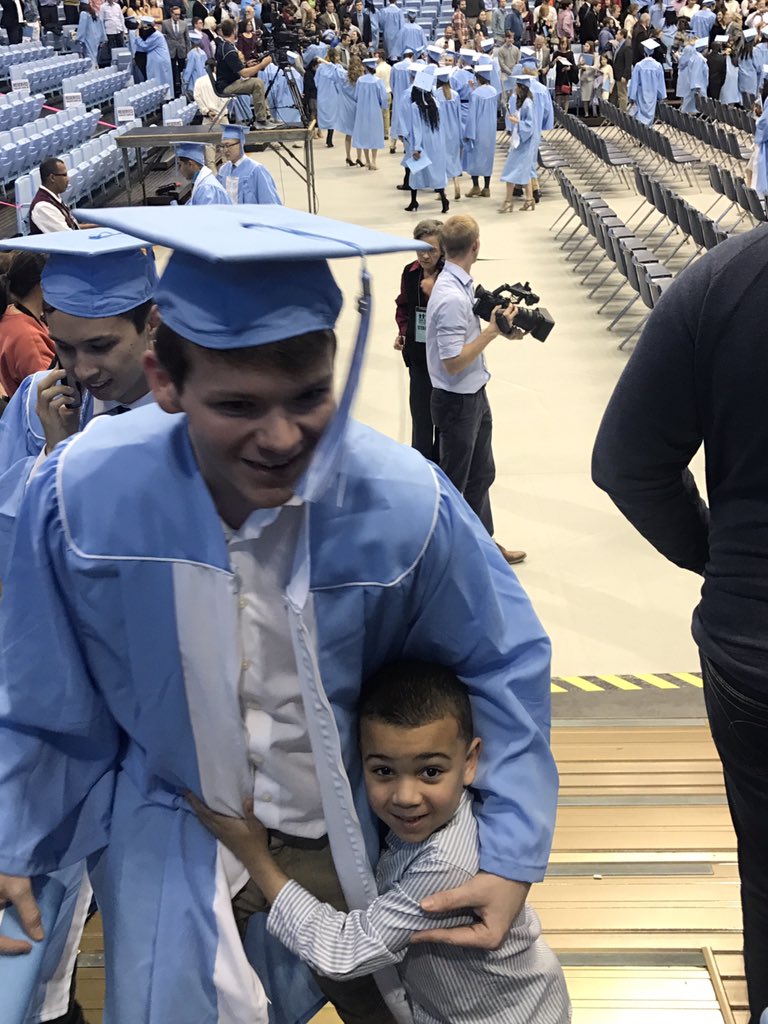carolinelparke's tweet photo. So proud of my baby boy Logan!I can't wait to see what the future holds! #UNCMom #HarkTheNoise #UNCChapelHill2018 https://t.co/MHIrRi59ki