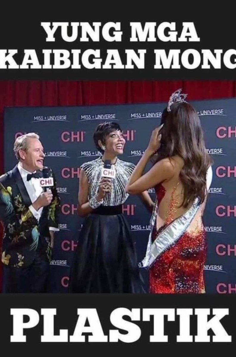 MikeTagle15's tweet photo. Yung mga kaibigan mong plastic #CatrionaGray #MissPhilippines #MissUniverse https://t.co/Zv3Ry5wpUD
