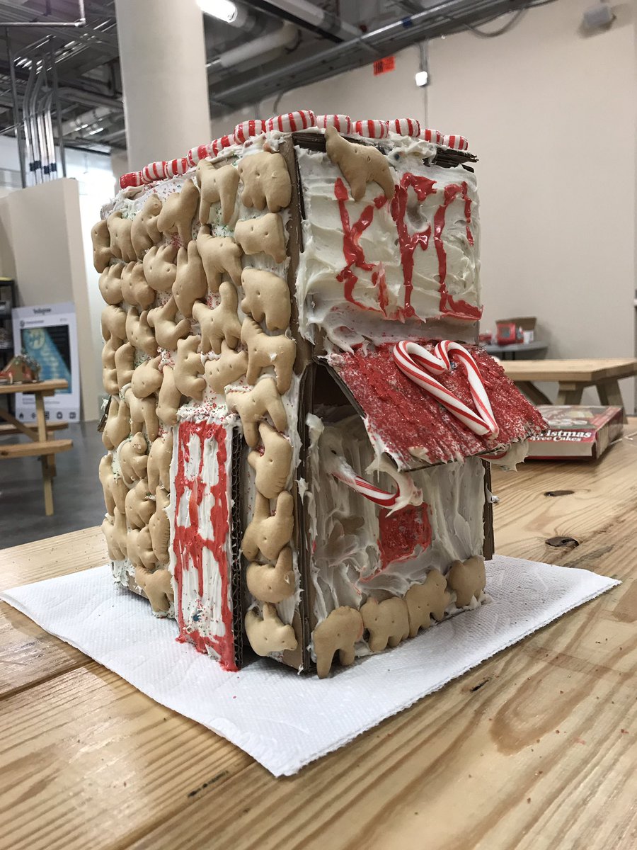 ethan_jwhite's tweet photo. yo @kfc how many chicken drumsticks can i get for this KFC gingerbread house? https://t.co/VpqK5URMaN
