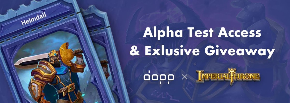 Last day to enter our exclusive giveaway with <a href="/ImperialThrone_/">test 001</a> 😎
1. Follow <a href="/ImperialThrone_/">test 001</a> and <a href="/dapp_com/">Dapp.com</a>;
2. Like and RT the giveaway post link with hashtag #heimdallwithdapp_com;
More info: bit.ly/2rqYU4x