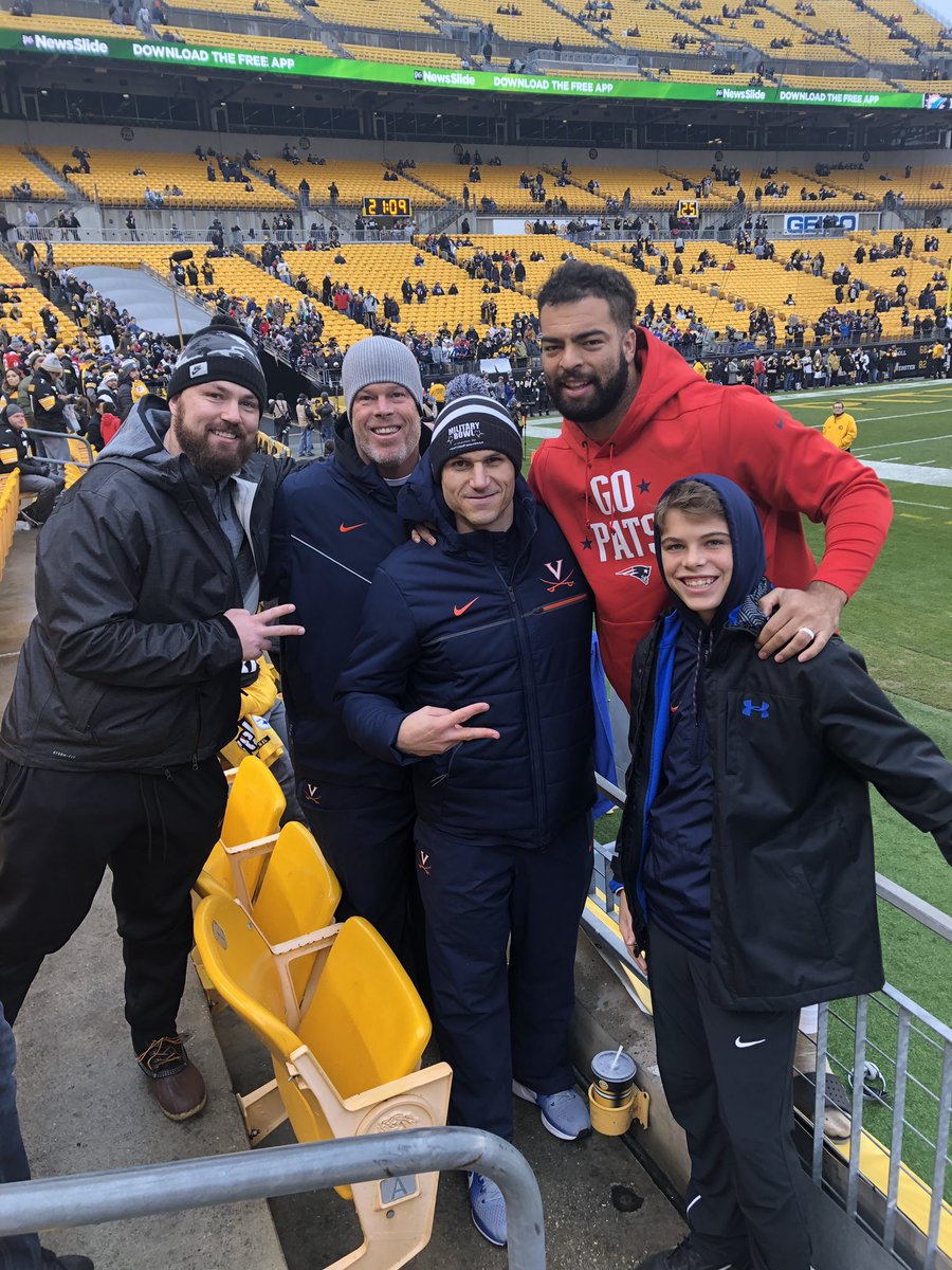Coach_Popp's tweet photo. Had a great time today watching one of our former OLBs @KVN_03 play at the highest level this game can take you! Proud of you my man! Enjoy the journey! https://t.co/228eyLczCT