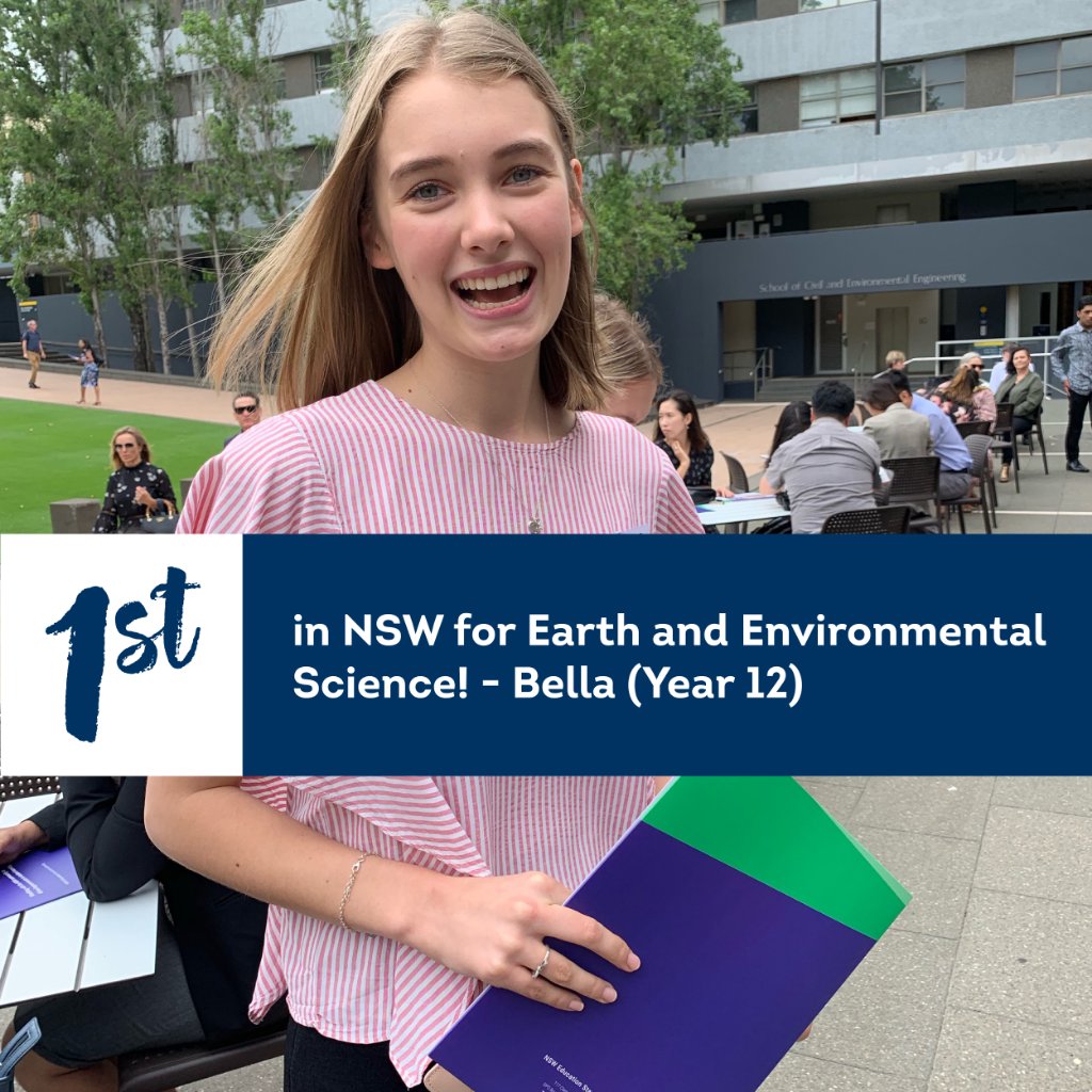 WenonaSchool's tweet photo. Congratulations Bella! And a huge congratulations to all our other students who achieved a state placing - amazing! #Wenona #HSC2018 https://t.co/xijT9vRmP9