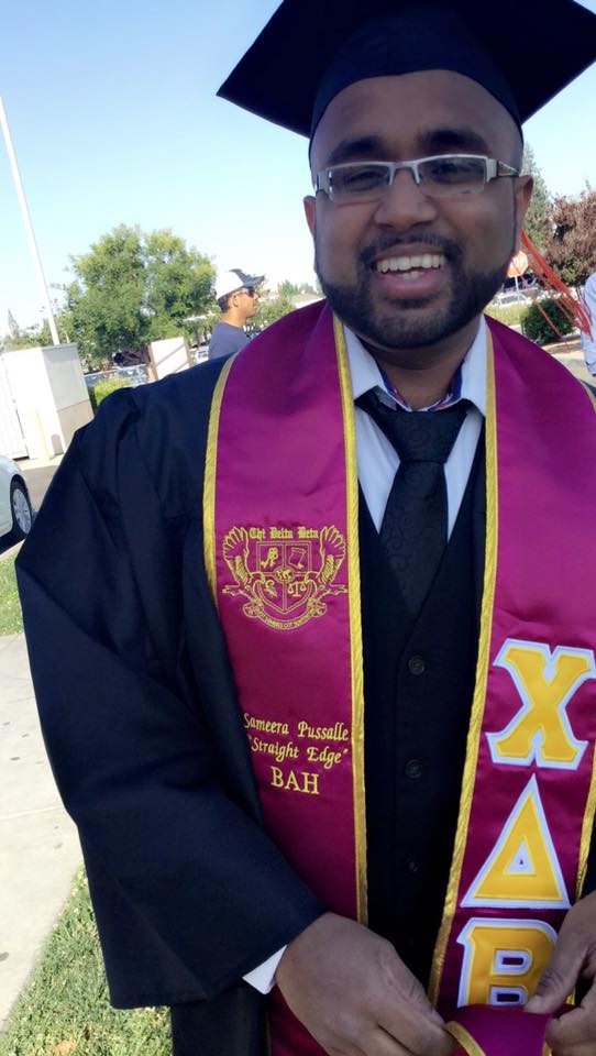 ChiDeltaBeta97's tweet photo. We would like to give a big Chi birthday shout-out to our now 27-year-old brother Sameera “Straight Edge” Pussalle! Enjoy your special day, have fun and be safe! #ChiDeltaBeta #HeyChi #CDB #ΧΔΒ #birthday #brother #brotherhood #greeklife #greek #fresno #fresnostate #celebrate https://t.co/KOaF8OgYMU