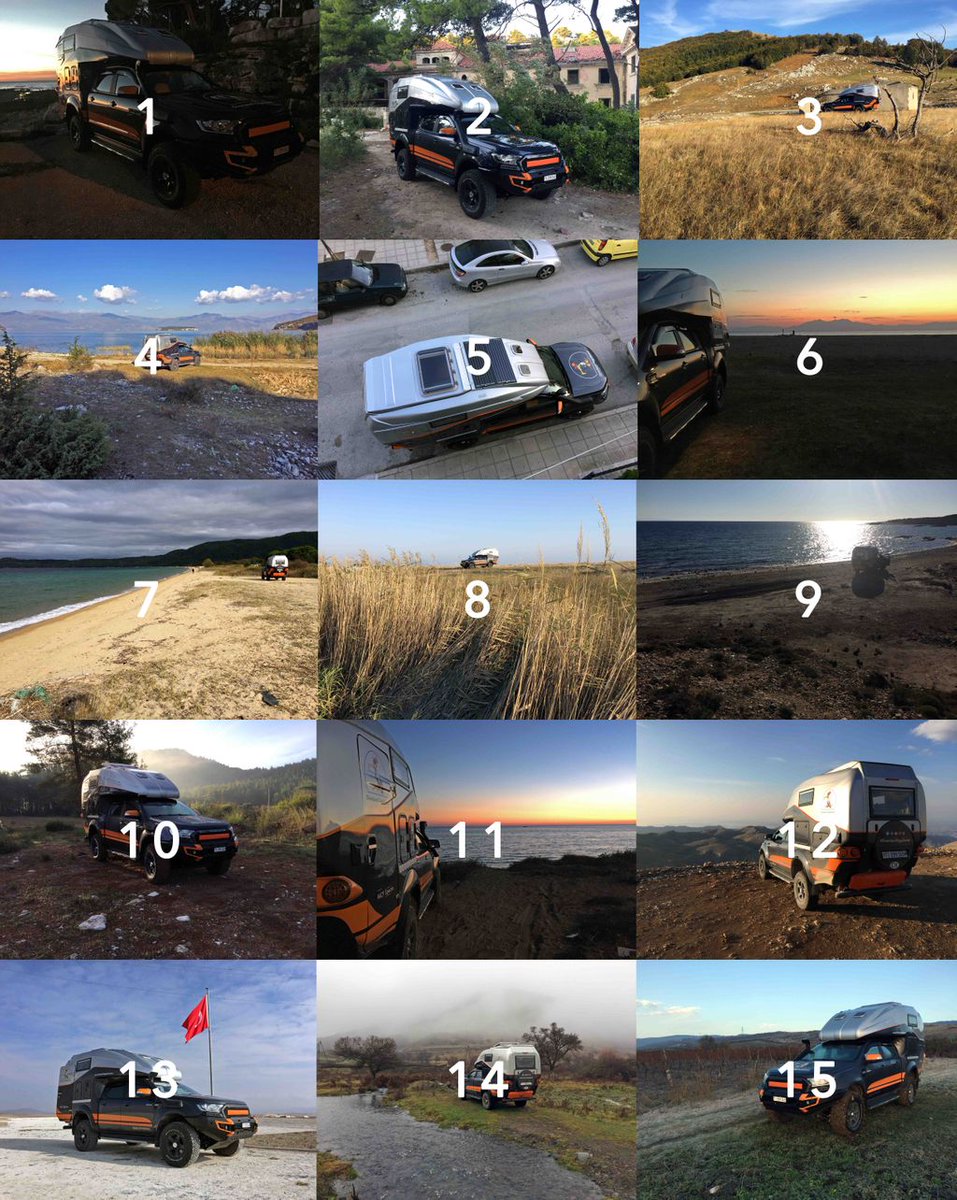OverlandVagabnd's tweet photo. Top Camp Sites - What pic did you like most? Vote by replying with your number!
Season 1 - Switzerland to Georgia
.
#4WD #Adventure #Expedition #Overland #OverlandVagabond #FordRanger #Geocar #Camper #CamperLife #Wonderluster #ExploreTheWorld #HomeOnWheels https://t.co/5sFCEZvaOO