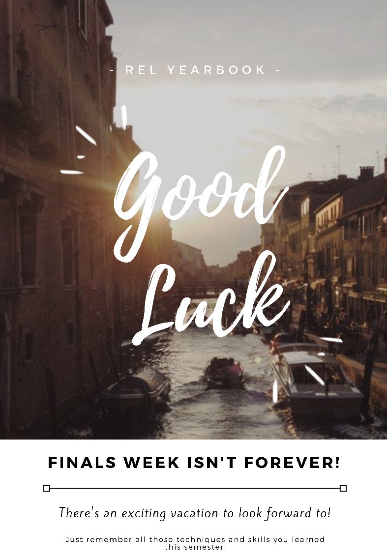 Hey Ganders,
We’ve finally approached exam week! And all we can say is we’re so proud of you and also good luck! Even if you’re exempt, congratulations you’ve made it to the ending of the semester! Go Ganders! <a href="/LeeJuniors_/">REL Class Of 2020</a> <a href="/lee_drumline/">Lee_Drumline</a> <a href="/RELcompliments/">REL Compliment Page</a> @anatomymsb <a href="/NeverBehindU/">Sarah Graham</a>