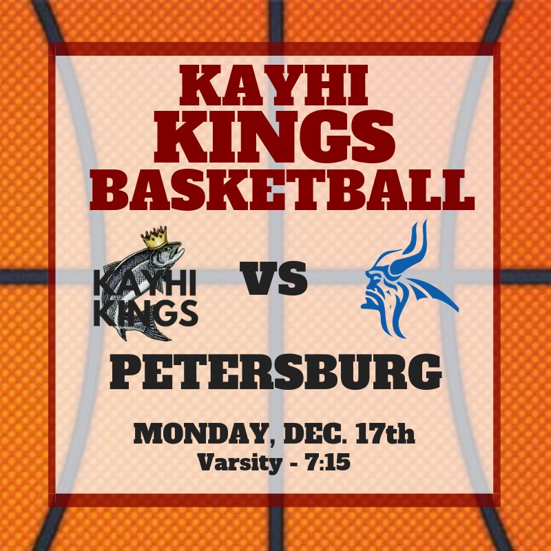 OfficialKayhi's tweet photo. The Boys play Petersburg on Monday night. This is a Varsity game only and all the action will begin at 7:15 PM. Hope to see you there! https://t.co/DqANJUdluI