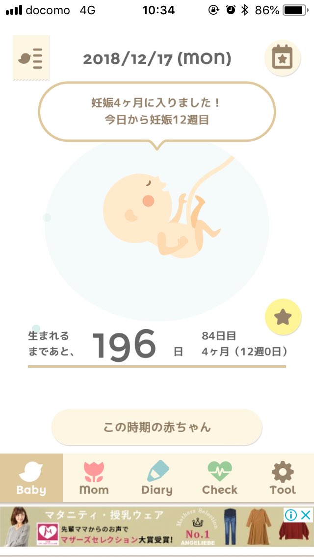 妊娠4ヶ月