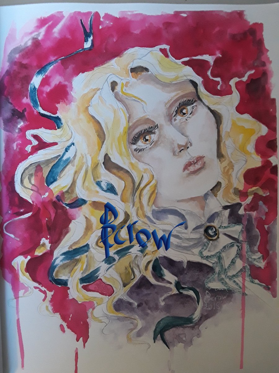 EBCrowArt's tweet photo. So neither of my video editors or youtube has a speed option. So I Don't know when I'll be able to post the painting process...but hey finished painting.#vampire #vampirechild #castlevaniafanart #alucard #vampireprince #adriantepes #sonofdracula  #watercolor #castlevanianetflix https://t.co/rn0qQqwSdm