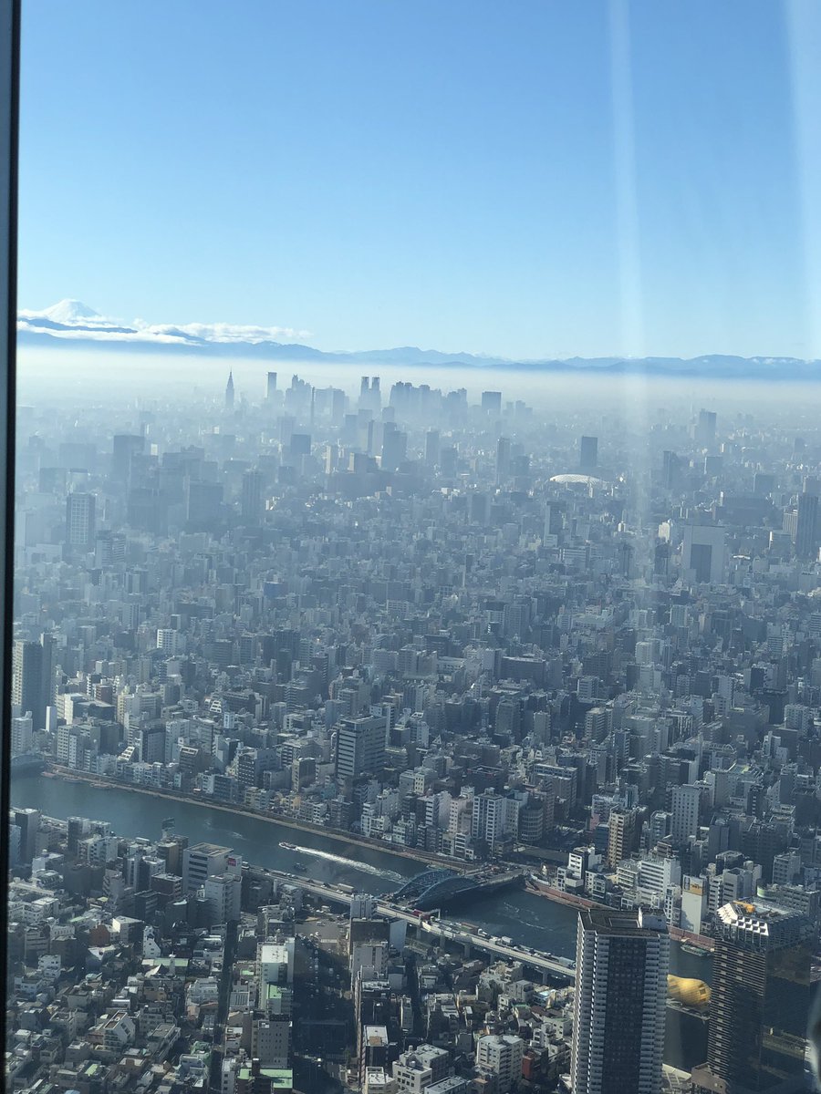 まいめろ スカイツリーから眺める富士山と東京ドーム ᴥ ソライロ まいめろ スカイツリーから眺める富士山と東京ドーム ᴥ ソライロ