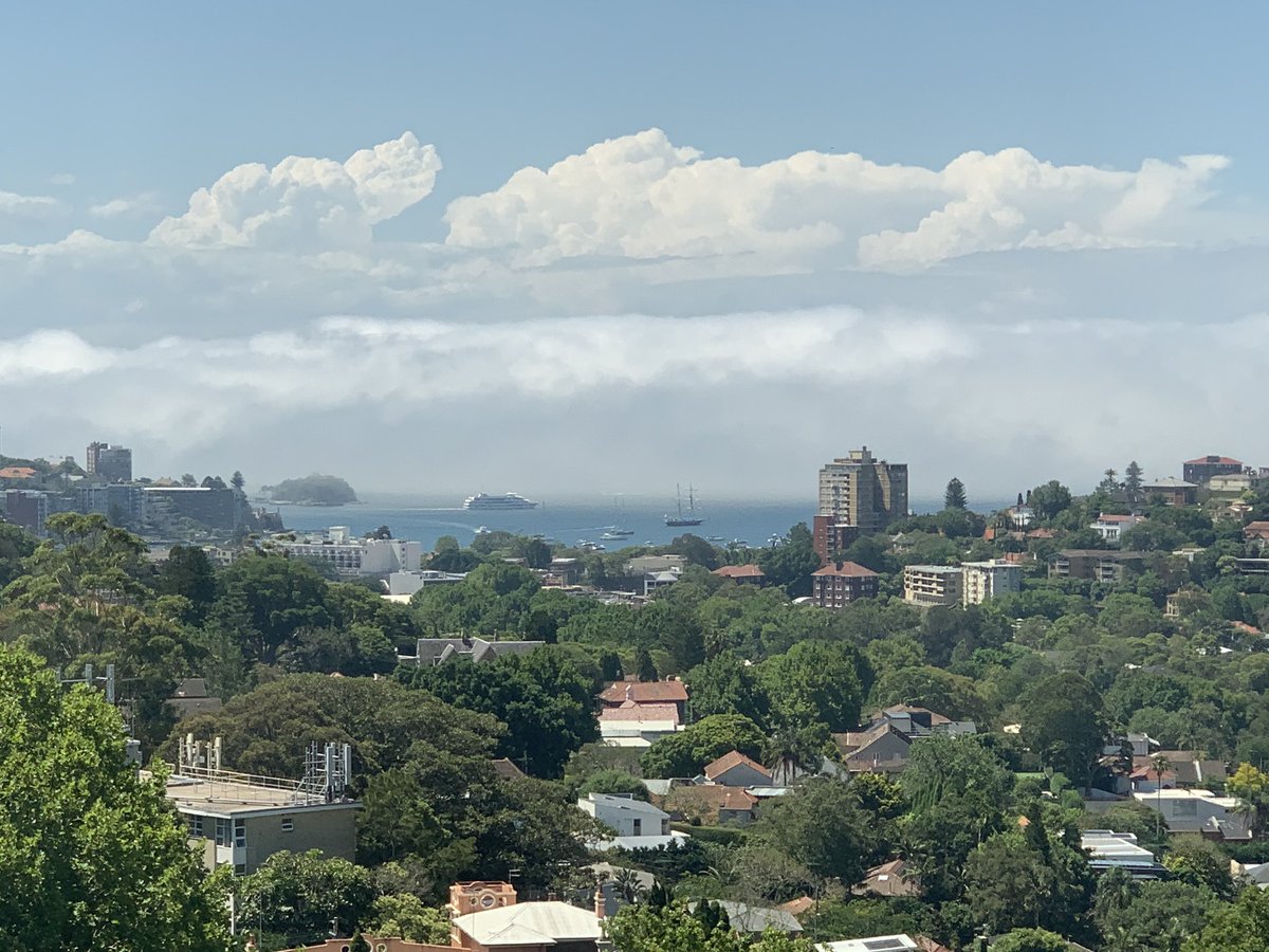 dbeckinsa's tweet photo. Sydney Harbour covered in fog https://t.co/UsWUfZgr17