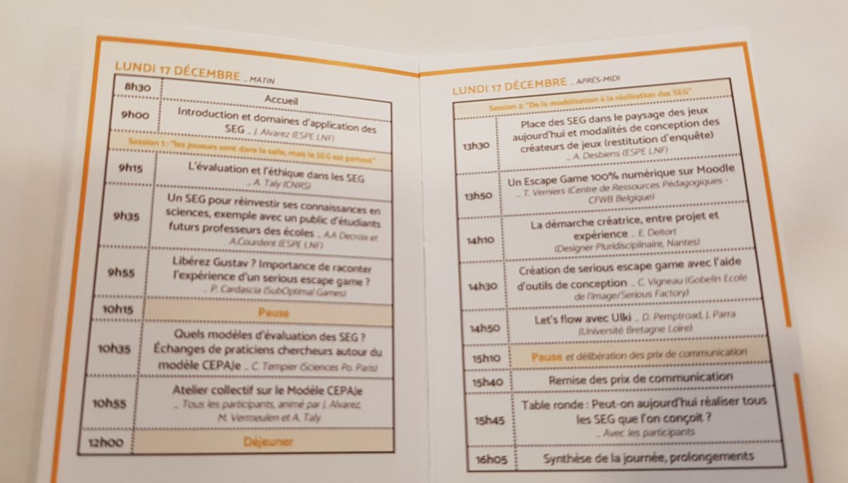 DHV_pro's tweet image. #SEG_2018 17-18 dec en @hautsdefrance c'est parti ! #EscapeGame #seriousgames.
 17 dec "Journée #Recherche" 
@AntTaly @ThieuVermeulen @Gaelle_Guigon @RDeledicq @innovationHDF @serrenumerique @lavoixdunord @VDNLille @DIU_APLJ  @sup_recherche @EducationFrance @WEO_TV @MEL_Lille