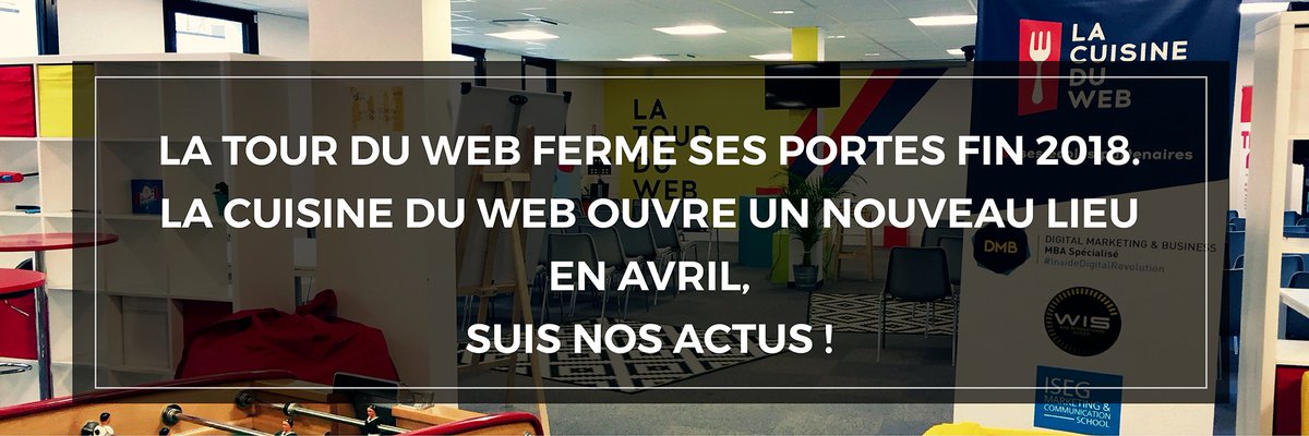 🗓Dernière semaine avant 🎄
Lundi : Conférence #smarticites avec <a href="/universitelyon/">Université de Lyon</a> - 18h30
Mardi : Soirée de clôture de La Tour &amp; annonce du programme 2019 de @lacuisineduweb - 19h00
Mercredi : Déménagement 💪
Jeu/Ven. : #Hackaton <a href="/mbadmb/">mbadmb</a> 
Tous nos events 🤜swll.to/6YTGfk